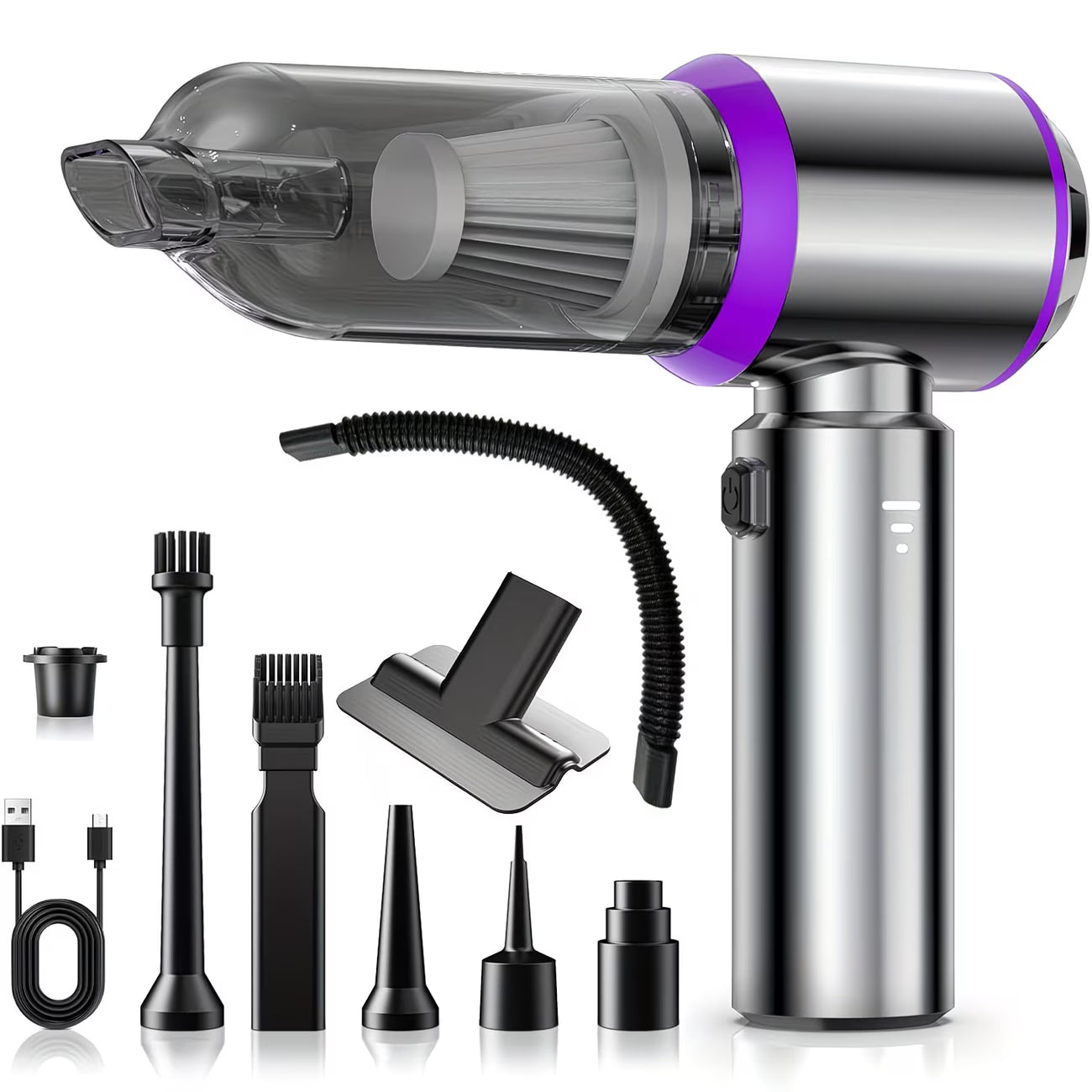 PowerFlow TurboVac Pro™ 7-in-1 Cordless Car & Home Vacuum